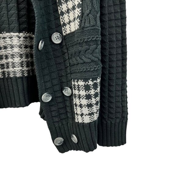 Woolrich Women’s Double Brested Cardigan Long Sleeve Black/Gray Size Medium - Picture 4 of 9